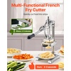 image:imageVEVOR Commercial Vegetable Fruit Chopper Stainless Steel French Fry Cutter w 4 Blades 14 38 12 Vegetable Chopper Dicer wStainless Bowl Heavy Duty Cutter for Potato Tomato Onion Mushroom14  38  12  Juicer Plate