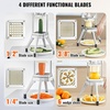 image:imageVEVOR Commercial Vegetable Fruit Chopper Stainless Steel French Fry Cutter w 4 Blades 14 38 12 Vegetable Chopper Dicer wStainless Bowl Heavy Duty Cutter for Potato Tomato Onion Mushroom14  38  12  6Wedge Slicer