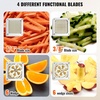 image:imageVEVOR Commercial Vegetable Fruit Chopper Stainless Steel French Fry Cutter w 4 Blades 14 38 12 Vegetable Chopper Dicer wStainless Bowl Heavy Duty Cutter for Potato Tomato Onion Mushroom14  38  6Wedge Slicer  6Wedge Apple Corer