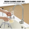 image:imageVEVOR Commercial Vegetable Fruit Chopper Stainless Steel French Fry Cutter w 4 Blades 14 38 12 Vegetable Chopper Dicer wStainless Bowl Heavy Duty Cutter for Potato Tomato Onion Mushroom14  38  12  6Wedge Slicer