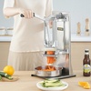image:imageVEVOR Commercial Vegetable Fruit Chopper Stainless Steel French Fry Cutter w 4 Blades 14 38 12 Vegetable Chopper Dicer wStainless Bowl Heavy Duty Cutter for Potato Tomato Onion Mushroom14  38  6Wedge Slicer  6Wedge Apple Corer