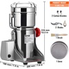 image:imageVEVOR Electric Grain Mill Grinder 600W High Power Commercial Spice Grinder 66 Gal Pulverizer Powder Machine with Galvanized Sharp Blades for Dry Grains Spices Cereals Coffee Corn amp Pepper700g