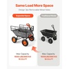 image:imageVEVOR 10 CuFt 1200LBS Poly Garden Cart Dump Wagon Heavy Duty Wheelbarrow with Convertible Handle and 13 Flat Free Tires Outdoor Yard Wagon ATV Trailer Dump Cart Tow Behind for Lawn Mower TractorGrey01
