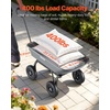 image:imageVEVOR 10 CuFt 1200LBS Poly Garden Cart Dump Wagon Heavy Duty Wheelbarrow with Convertible Handle and 13 Flat Free Tires Outdoor Yard Wagon ATV Trailer Dump Cart Tow Behind for Lawn Mower TractorDarkgrey