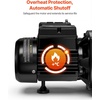 image:imageVEVOR 12 HP Shallow Well Jet Pump AC 115230 Volt 790 GPH Dual Voltage Cast Iron Well Jet Pump with 147 ft Max Head Lift Automatic Pressure Switch for Garden Irrigation Lawn Sprinkler System12 HP