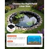 image:imageVEVOR 25 x 30 ft Pond Liner 14 Mil Thickness 3Layer Reinforced PE Fish Koi Pond Liner for Outdoor Ponds with Hemmed Edge and 4 Metal Buttonholes for Water Garden Waterfall and Fountains Black20 x 20 ft