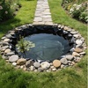 image:imageVEVOR 25 x 30 ft Pond Liner 14 Mil Thickness 3Layer Reinforced PE Fish Koi Pond Liner for Outdoor Ponds with Hemmed Edge and 4 Metal Buttonholes for Water Garden Waterfall and Fountains Black8 x 10 ft