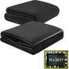 image:imageVEVOR 25 x 30 ft Pond Liner 14 Mil Thickness 3Layer Reinforced PE Fish Koi Pond Liner for Outdoor Ponds with Hemmed Edge and 4 Metal Buttonholes for Water Garden Waterfall and Fountains Black15 x 20 ft