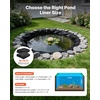 image:imageVEVOR 25 x 30 ft Pond Liner 14 Mil Thickness 3Layer Reinforced PE Fish Koi Pond Liner for Outdoor Ponds with Hemmed Edge and 4 Metal Buttonholes for Water Garden Waterfall and Fountains Black15 x 15 ft