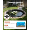 image:imageVEVOR 25 x 30 ft Pond Liner 14 Mil Thickness 3Layer Reinforced PE Fish Koi Pond Liner for Outdoor Ponds with Hemmed Edge and 4 Metal Buttonholes for Water Garden Waterfall and Fountains Black8 x 10 ft