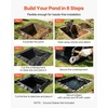 image:imageVEVOR 25 x 30 ft Pond Liner 14 Mil Thickness 3Layer Reinforced PE Fish Koi Pond Liner for Outdoor Ponds with Hemmed Edge and 4 Metal Buttonholes for Water Garden Waterfall and Fountains Black15 x 15 ft