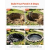 image:imageVEVOR 25 x 30 ft Pond Liner 14 Mil Thickness 3Layer Reinforced PE Fish Koi Pond Liner for Outdoor Ponds with Hemmed Edge and 4 Metal Buttonholes for Water Garden Waterfall and Fountains Black15 x 15 ft