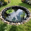 image:imageVEVOR 25 x 30 ft Pond Liner 14 Mil Thickness 3Layer Reinforced PE Fish Koi Pond Liner for Outdoor Ponds with Hemmed Edge and 4 Metal Buttonholes for Water Garden Waterfall and Fountains Black20 x 25 ft