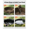 image:imageVEVOR 25 x 30 ft Pond Liner 14 Mil Thickness 3Layer Reinforced PE Fish Koi Pond Liner for Outdoor Ponds with Hemmed Edge and 4 Metal Buttonholes for Water Garden Waterfall and Fountains Black20 x 25 ft