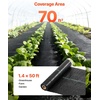 image:imageVEVOR 3x100FT 32oz Weed Barrier Fabric Heavy Duty Landscape Fabric Weed Blocker Fabric Garden Weed Mat Lawn Fabric Weed Control Fabric Driveway Fabric Ground Cover Woven Landscape Cloth Black14FT50FT32oz