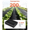 image:imageVEVOR 3x100FT 32oz Weed Barrier Fabric Heavy Duty Landscape Fabric Weed Blocker Fabric Garden Weed Mat Lawn Fabric Weed Control Fabric Driveway Fabric Ground Cover Woven Landscape Cloth Black4FT50FT2Packs32oz