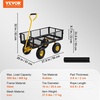 image:imageVEVOR 500 LBS Steel Garden Cart with Work Seat Heavy Duty Garden Wagon Cart on Wheels Outdoor Metal Utility Yard Wagon Gardening Stool with 10inch Flat Free Tires Tool Tray amp Adjustable HandleBlackyellow01