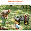 image:imageVEVOR 900 LBS Steel Garden Cart 2 in 1 Handle Heavy Duty Pullable Garden Wagon with 10 FlatFree Tires Outdoor Utility Yard Wagon Cart with Detachable Side Panels Attach to ATV or TractorBlackyellow
