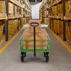 image:imageVEVOR 900 LBS Steel Garden Cart 2 in 1 Handle Heavy Duty Pullable Garden Wagon with 10 FlatFree Tires Outdoor Utility Yard Wagon Cart with Detachable Side Panels Attach to ATV or TractorBlackgreen