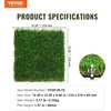 image:imageVEVOR Artificial Grass 15 x 7 ft Fake Grass Turf Rug 138 in Pile Height Realistic Synthetic Lawn Carpet Roll Mat Easy Clean Drainage Holes for Patio Garden Balcony Outdoor Indoor Decor Green18 Pack  12x12