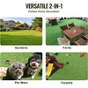 image:imageVEVOR Artificial Grass 15 x 7 ft Fake Grass Turf Rug 138 in Pile Height Realistic Synthetic Lawn Carpet Roll Mat Easy Clean Drainage Holes for Patio Garden Balcony Outdoor Indoor Decor Green3 x 5 FT