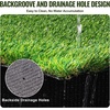 image:imageVEVOR Artificial Grass 15 x 7 ft Fake Grass Turf Rug 138 in Pile Height Realistic Synthetic Lawn Carpet Roll Mat Easy Clean Drainage Holes for Patio Garden Balcony Outdoor Indoor Decor Green6 x 10 Rectangular