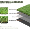 image:imageVEVOR Artificial Grass 15 x 7 ft Fake Grass Turf Rug 138 in Pile Height Realistic Synthetic Lawn Carpet Roll Mat Easy Clean Drainage Holes for Patio Garden Balcony Outdoor Indoor Decor Green6 x 10 Rectangular