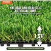 image:imageVEVOR Artificial Grass 15 x 7 ft Fake Grass Turf Rug 138 in Pile Height Realistic Synthetic Lawn Carpet Roll Mat Easy Clean Drainage Holes for Patio Garden Balcony Outdoor Indoor Decor Green18 Pack  12x12