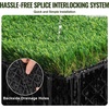 image:imageVEVOR Artificial Grass 15 x 7 ft Fake Grass Turf Rug 138 in Pile Height Realistic Synthetic Lawn Carpet Roll Mat Easy Clean Drainage Holes for Patio Garden Balcony Outdoor Indoor Decor Green18 Pack  12x12