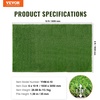 image:imageVEVOR Artificial Grass 15 x 7 ft Fake Grass Turf Rug 138 in Pile Height Realistic Synthetic Lawn Carpet Roll Mat Easy Clean Drainage Holes for Patio Garden Balcony Outdoor Indoor Decor Green6 x 10 Rectangular