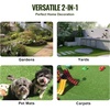 image:imageVEVOR Artificial Grass 15 x 7 ft Fake Grass Turf Rug 138 in Pile Height Realistic Synthetic Lawn Carpet Roll Mat Easy Clean Drainage Holes for Patio Garden Balcony Outdoor Indoor Decor Green18 Pack  12x12