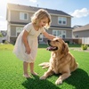 image:imageVEVOR Artificial Grass 15 x 7 ft Fake Grass Turf Rug 138 in Pile Height Realistic Synthetic Lawn Carpet Roll Mat Easy Clean Drainage Holes for Patio Garden Balcony Outdoor Indoor Decor Green12 x 7 FT