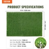 image:imageVEVOR Artificial Grass 15 x 7 ft Fake Grass Turf Rug 138 in Pile Height Realistic Synthetic Lawn Carpet Roll Mat Easy Clean Drainage Holes for Patio Garden Balcony Outdoor Indoor Decor Green3 x 5 FT