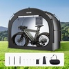 image:imageVEVOR Bike Tent 4 to 5 Bikes Outdoor Spacious Bike Storage Tent with Ventilated Window Waterproof EasytoInstall Bike Tent with High Strength Fiberglass amp Dual Zippers Fit for BicycleBlack Cabinshaped  XXXL for 56 Bikes w 2 Doors