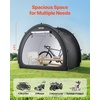 image:imageVEVOR Bike Tent 4 to 5 Bikes Outdoor Spacious Bike Storage Tent with Ventilated Window Waterproof EasytoInstall Bike Tent with High Strength Fiberglass amp Dual Zippers Fit for BicycleBlack Cabinshaped  XXL for 45 Bikes w 2 Doors