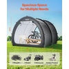 image:imageVEVOR Bike Tent 4 to 5 Bikes Outdoor Spacious Bike Storage Tent with Ventilated Window Waterproof EasytoInstall Bike Tent with High Strength Fiberglass amp Dual Zippers Fit for BicycleBlack Curved top  XXL for 45 Bikes