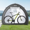 image:imageVEVOR Bike Tent 4 to 5 Bikes Outdoor Spacious Bike Storage Tent with Ventilated Window Waterproof EasytoInstall Bike Tent with High Strength Fiberglass amp Dual Zippers Fit for BicycleBlack Curved top  XL for 34 Bikes