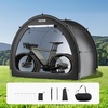 image:imageVEVOR Bike Tent 4 to 5 Bikes Outdoor Spacious Bike Storage Tent with Ventilated Window Waterproof EasytoInstall Bike Tent with High Strength Fiberglass amp Dual Zippers Fit for BicycleBlack Cabinshaped  XXL for 45 Bikes w 2 Doors