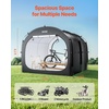 image:imageVEVOR Bike Tent 4 to 5 Bikes Outdoor Spacious Bike Storage Tent with Ventilated Window Waterproof EasytoInstall Bike Tent with High Strength Fiberglass amp Dual Zippers Fit for BicycleBlack Cabinshaped  XXL for 45 Bikes