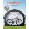 image:imageVEVOR Bike Tent 4 to 5 Bikes Outdoor Spacious Bike Storage Tent with Ventilated Window Waterproof EasytoInstall Bike Tent with High Strength Fiberglass amp Dual Zippers Fit for BicycleBlack Cabinshaped  XXXL for 56 Bikes w 2 Doors