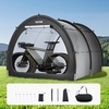 image:imageVEVOR Bike Tent 4 to 5 Bikes Outdoor Spacious Bike Storage Tent with Ventilated Window Waterproof EasytoInstall Bike Tent with High Strength Fiberglass amp Dual Zippers Fit for BicycleBlack Curved top  XXL for 45 Bikes