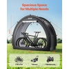 image:imageVEVOR Bike Tent 4 to 5 Bikes Outdoor Spacious Bike Storage Tent with Ventilated Window Waterproof EasytoInstall Bike Tent with High Strength Fiberglass amp Dual Zippers Fit for BicycleBlack Curved top  XXXL for 56 Bikes w 2 Doors