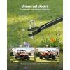 image:imageVEVOR Broadcast Spreader 50LBS Capacity Drop Spreader with Hopper Grate 18 in Spreading Width amp 30 Settings 10 in All Terrain Tires Garden amp Lawn Spreaders for Seed FertilizerWhite Hubs  Black Components
