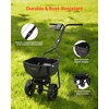 image:imageVEVOR Broadcast Spreader 50LBS Capacity Drop Spreader with Hopper Grate 18 in Spreading Width amp 30 Settings 10 in All Terrain Tires Garden amp Lawn Spreaders for Seed FertilizerBlack