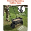 image:imageVEVOR Broadcast Spreader 50LBS Capacity Drop Spreader with Hopper Grate 18 in Spreading Width amp 30 Settings 10 in All Terrain Tires Garden amp Lawn Spreaders for Seed FertilizerBlack