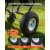 image:imageVEVOR Broadcast Spreader 50LBS Capacity Drop Spreader with Hopper Grate 18 in Spreading Width amp 30 Settings 10 in All Terrain Tires Garden amp Lawn Spreaders for Seed FertilizerBlack