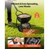 image:imageVEVOR Broadcast Spreader 50LBS Capacity Drop Spreader with Hopper Grate 18 in Spreading Width amp 30 Settings 10 in All Terrain Tires Garden amp Lawn Spreaders for Seed FertilizerBlack
