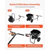 image:imageVEVOR Broadcast Spreader 50LBS Capacity Drop Spreader with Hopper Grate 18 in Spreading Width amp 30 Settings 10 in All Terrain Tires Garden amp Lawn Spreaders for Seed FertilizerBlack