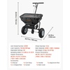 image:imageVEVOR Broadcast Spreader 50LBS Capacity Drop Spreader with Hopper Grate 18 in Spreading Width amp 30 Settings 10 in All Terrain Tires Garden amp Lawn Spreaders for Seed FertilizerBlack