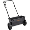 image:imageVEVOR Broadcast Spreader 50LBS Capacity Drop Spreader with Hopper Grate 18 in Spreading Width amp 30 Settings 10 in All Terrain Tires Garden amp Lawn Spreaders for Seed FertilizerBlack